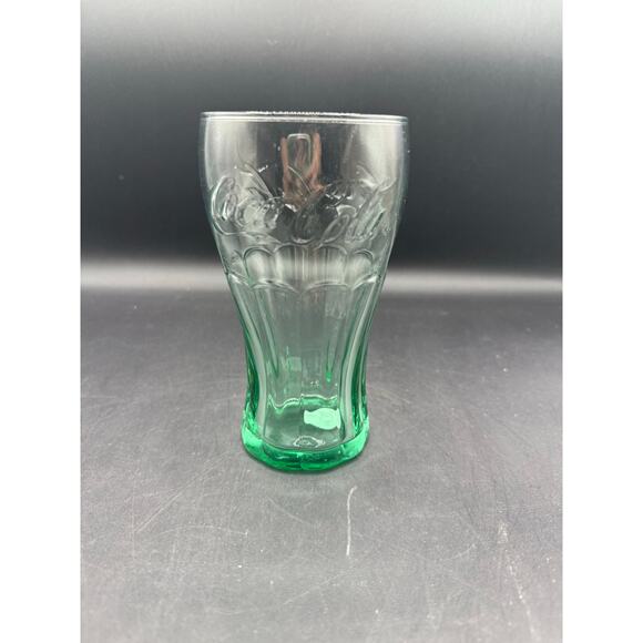 Vintage Libbey Green Glass COCA-COLA Tumbler Drinking Glass - 16.75oz - Picture 2 of 6